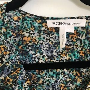 BCBGeneration Floral Long Sleeve Dress